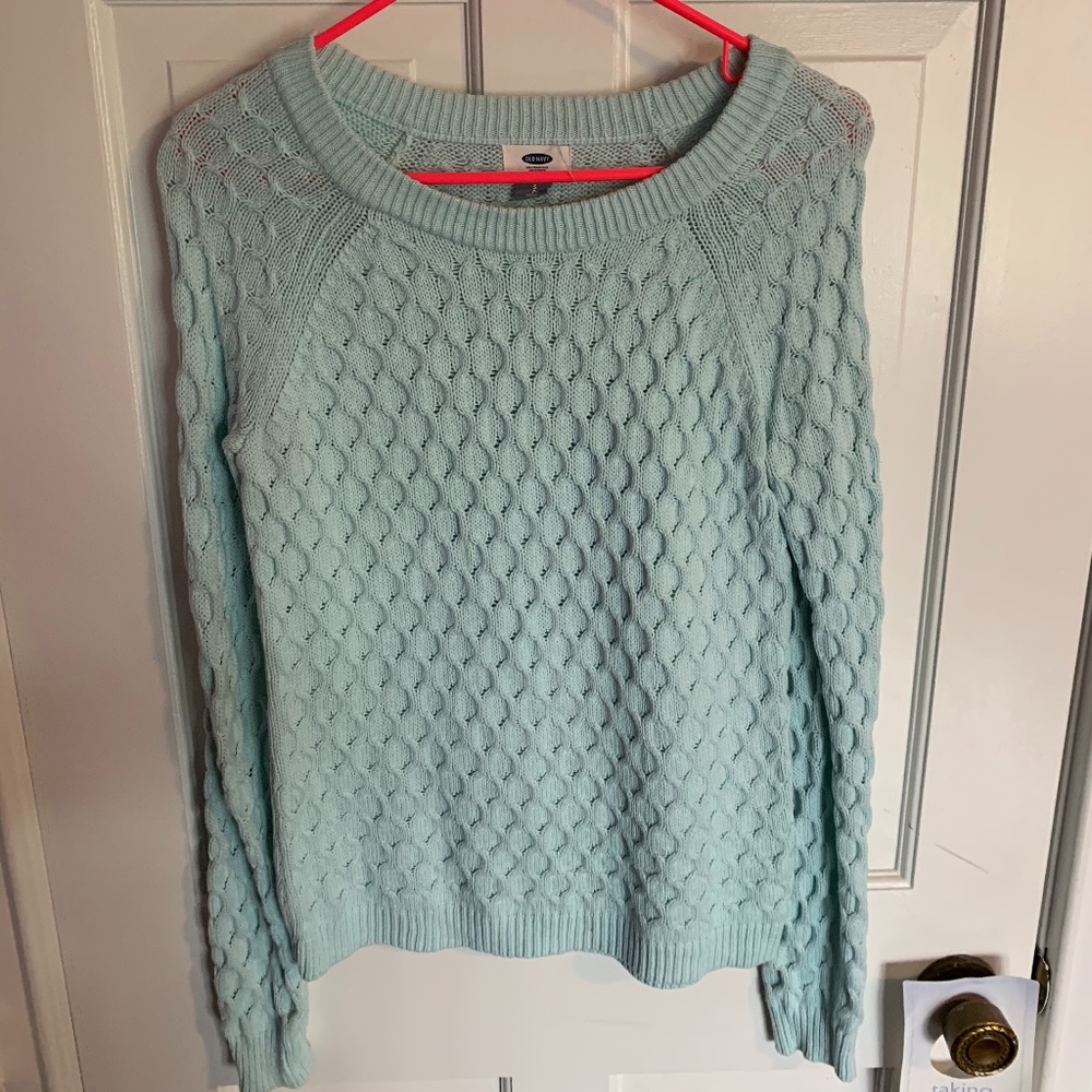 blue sweater